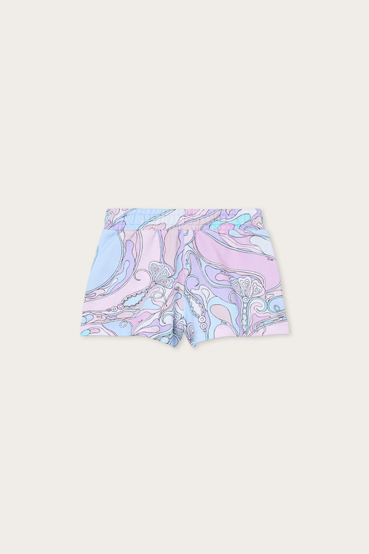 Shorts in Jersey in Stampa Orchidee