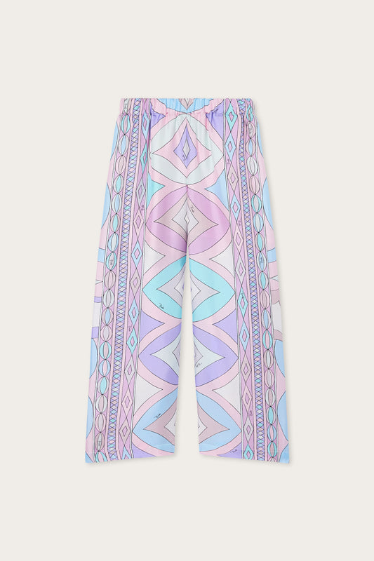 Pantaloni in Seta in Stampa Collane
