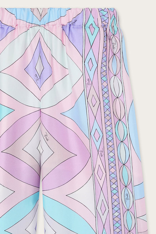 Pantaloni in Seta in Stampa Collane