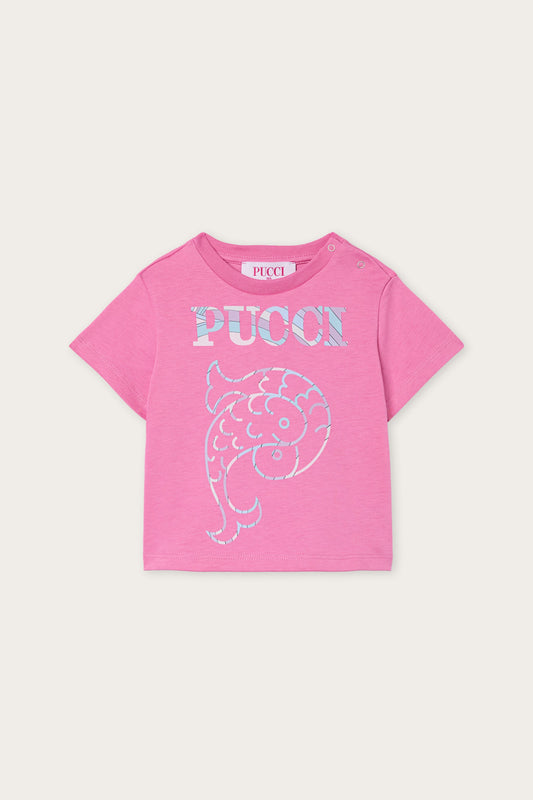 T-shirt in Jersey di Cotone Biologico