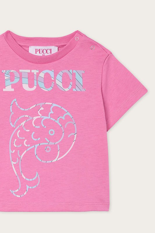 T-shirt in Jersey di Cotone Biologico