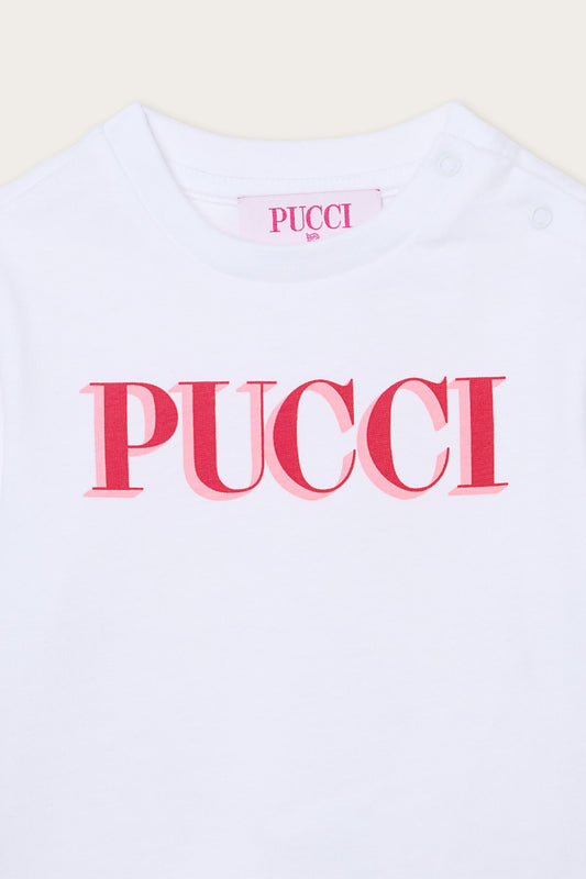 T-shirt a Maniche Lunghe in Cotone Biologico con Logo