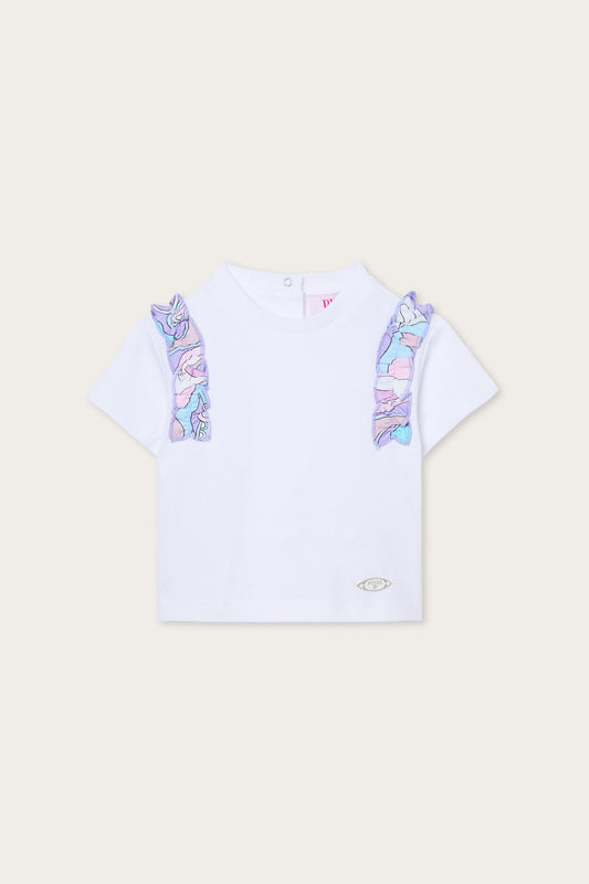 T-shirt in Cotone Biologico con Ruches