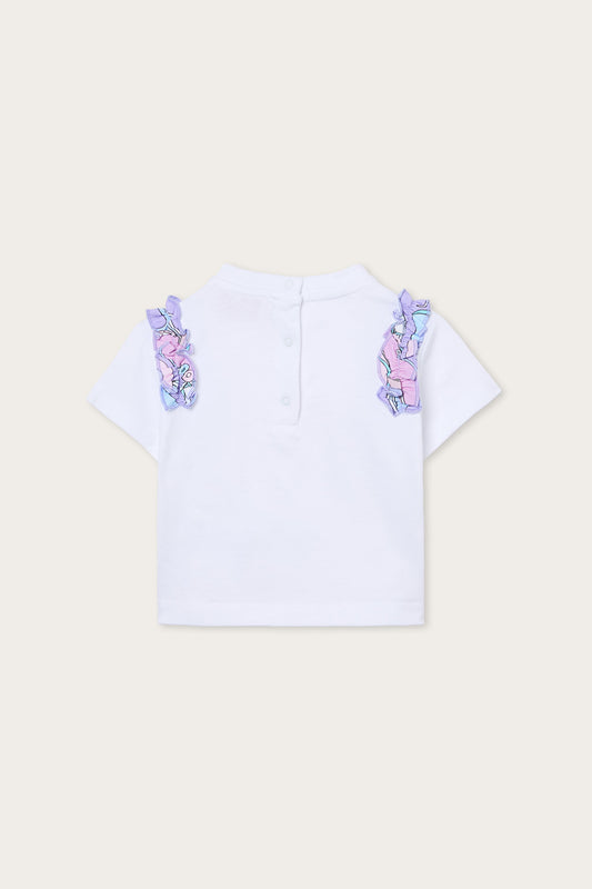T-shirt in Cotone Biologico con Ruches